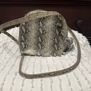 Snakeskin Pattern Crossbody Bag